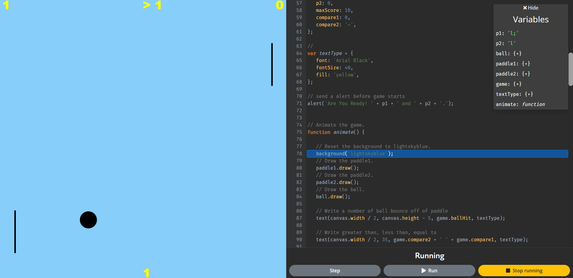 blackbirdcode paddleball game