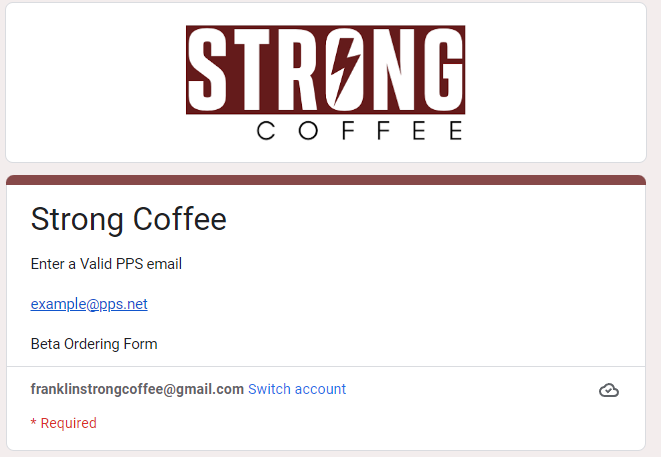 Strong Coffee Form Image